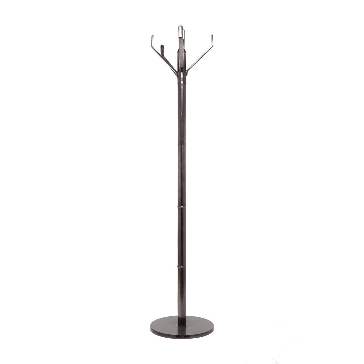 Black Aluminum Contemporary Coat Rack, 68" x 15" x 15"